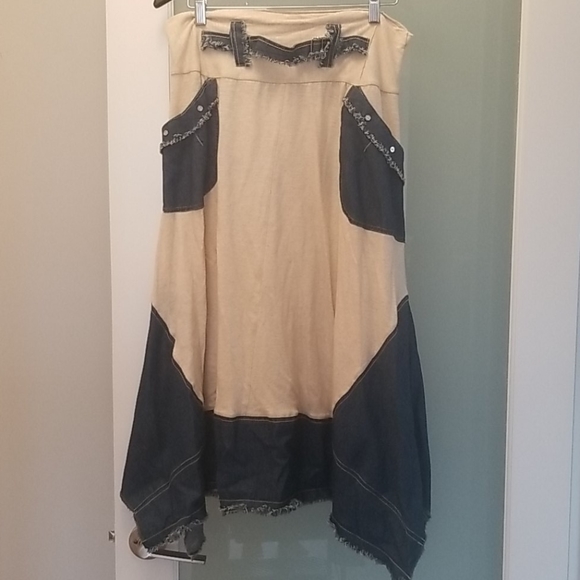 Jean jacket and skirt set.  Fun, funky, pretty fab - Picture 2 of 5